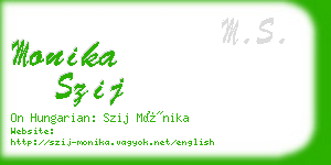 monika szij business card